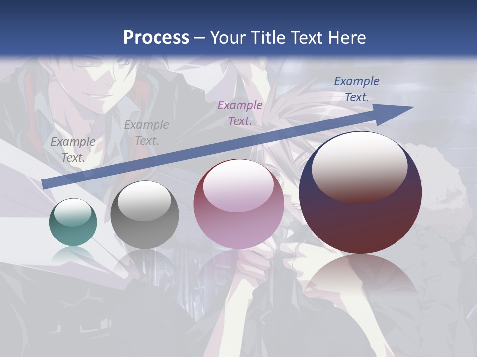 A Couple Of Anime Characters Standing Next To Each Other PowerPoint Template