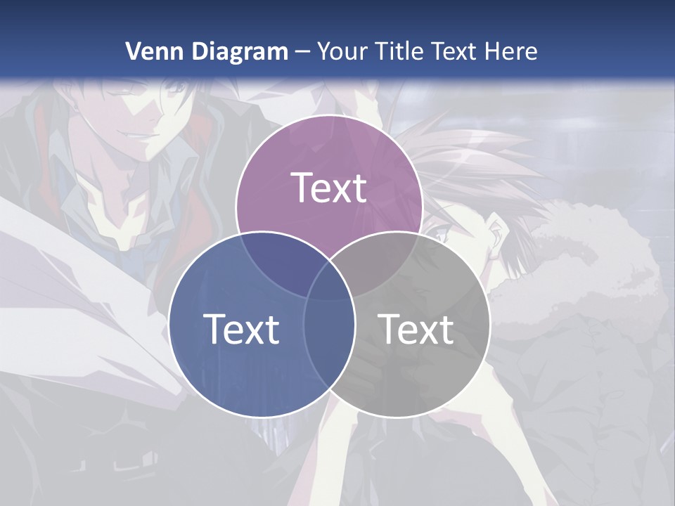 A Couple Of Anime Characters Standing Next To Each Other PowerPoint Template