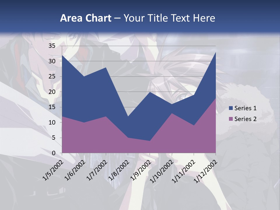 A Couple Of Anime Characters Standing Next To Each Other PowerPoint Template