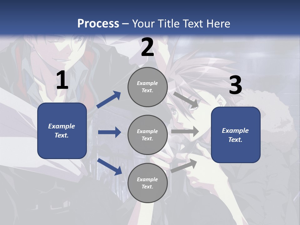 A Couple Of Anime Characters Standing Next To Each Other PowerPoint Template