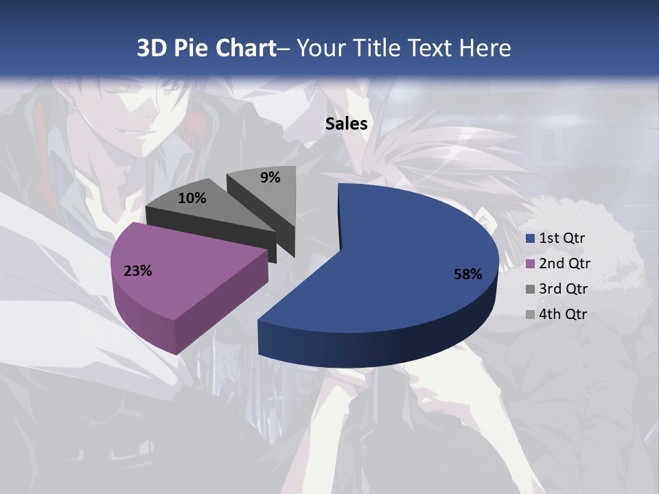 A Couple Of Anime Characters Standing Next To Each Other PowerPoint Template
