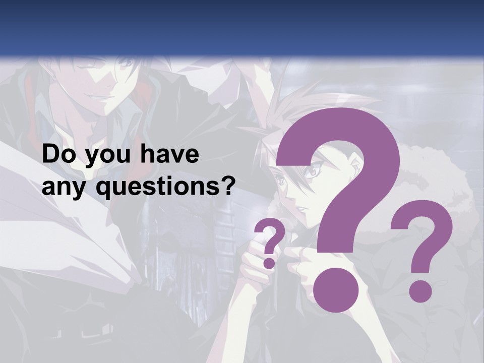 A Couple Of Anime Characters Standing Next To Each Other PowerPoint Template