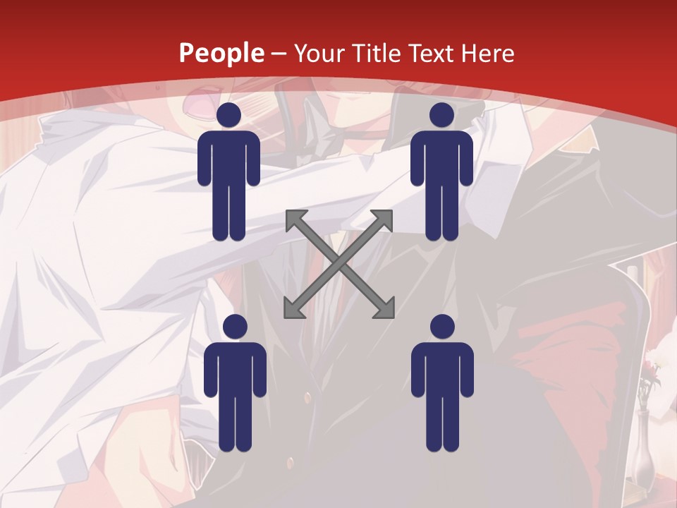 A Couple Of People That Are In A Room PowerPoint Template