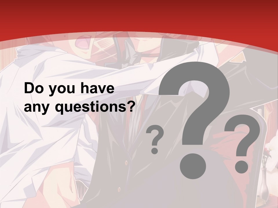 A Couple Of People That Are In A Room PowerPoint Template