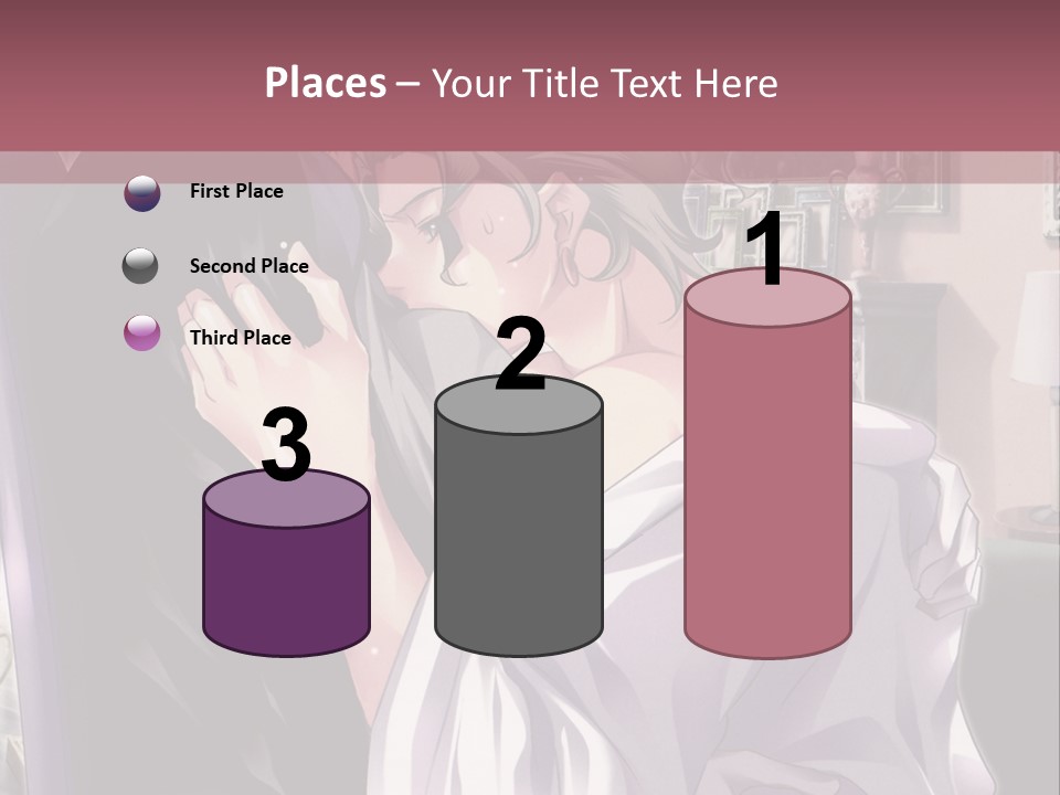 A Man And Woman Kissing In A Living Room PowerPoint Template