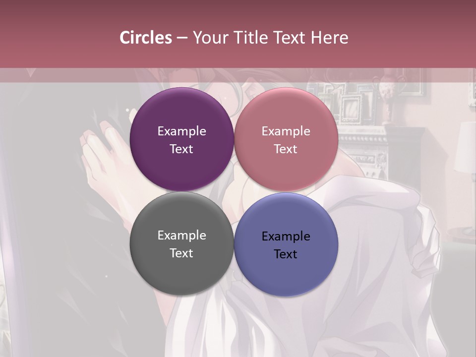 A Man And Woman Kissing In A Living Room PowerPoint Template