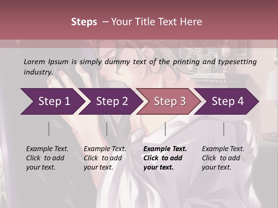 A Man And Woman Kissing In A Living Room PowerPoint Template