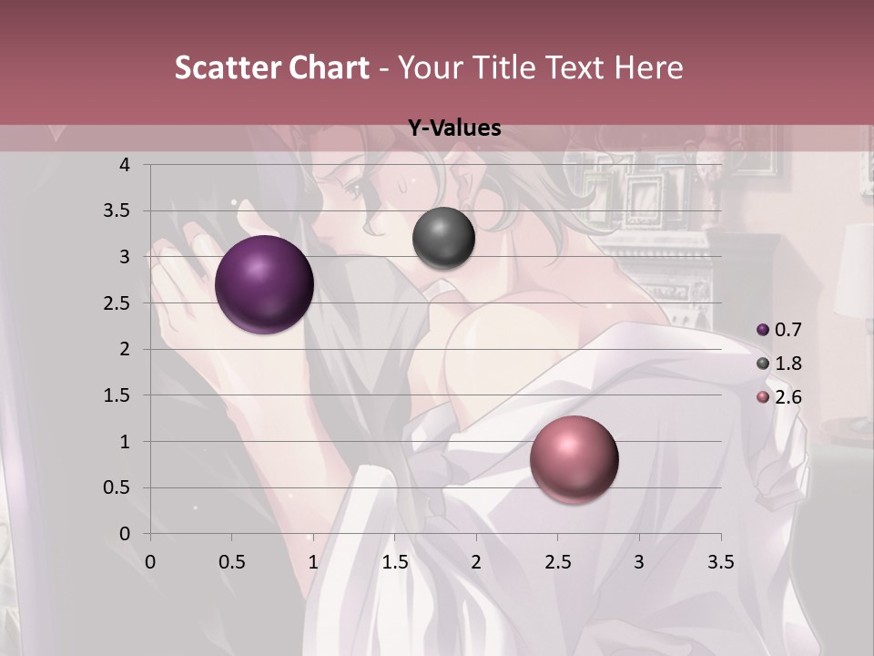 A Man And Woman Kissing In A Living Room PowerPoint Template