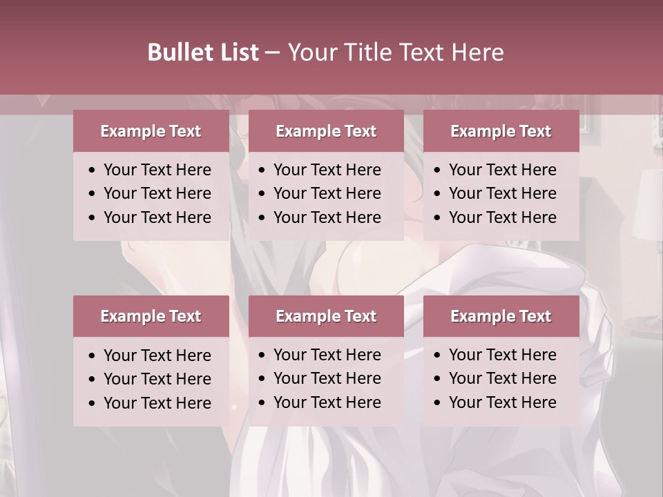 A Man And Woman Kissing In A Living Room PowerPoint Template