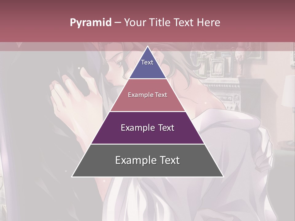 A Man And Woman Kissing In A Living Room PowerPoint Template