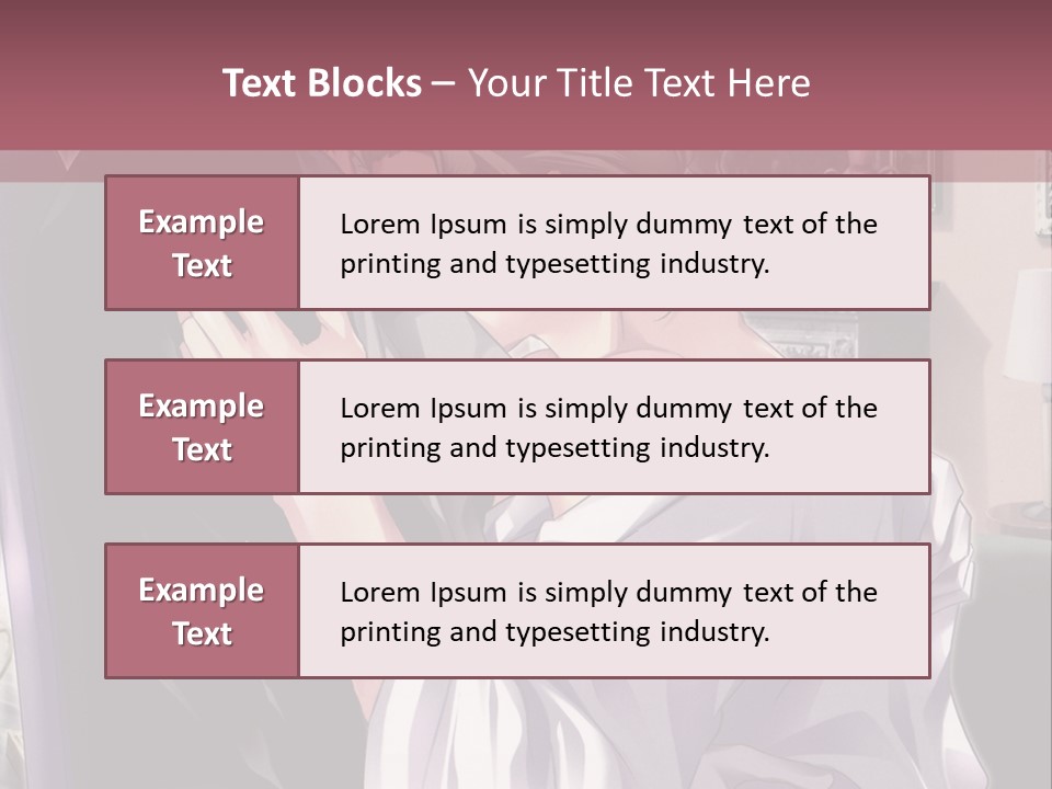 A Man And Woman Kissing In A Living Room PowerPoint Template