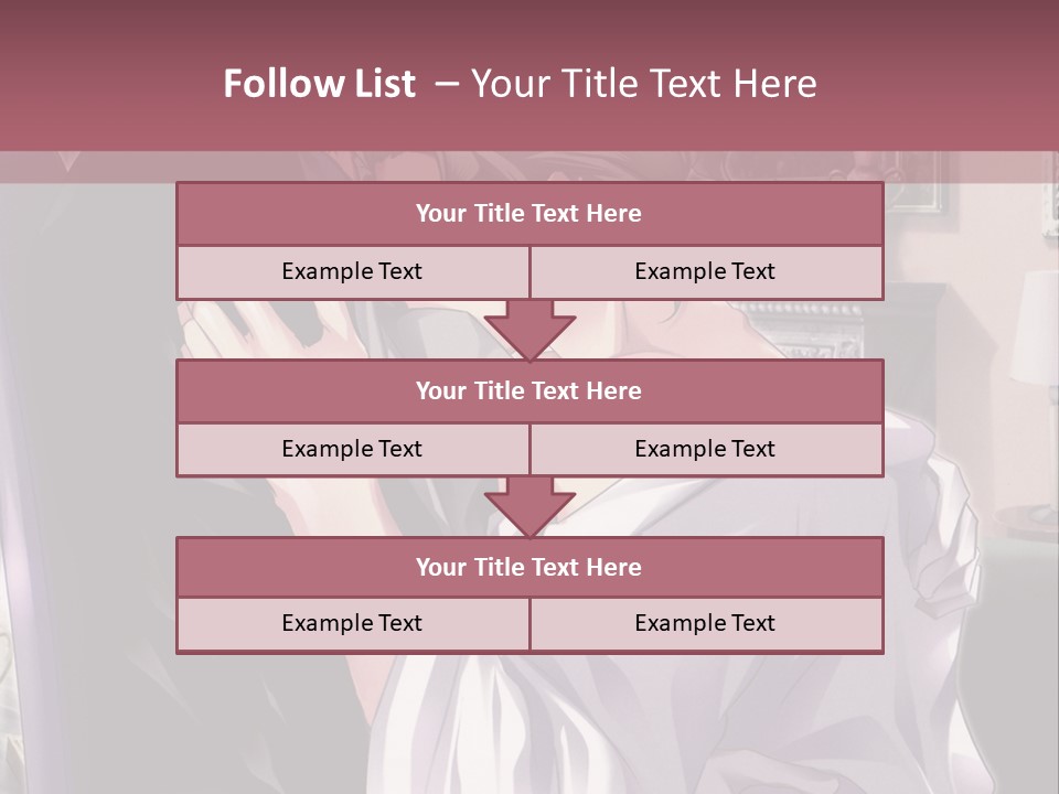 A Man And Woman Kissing In A Living Room PowerPoint Template