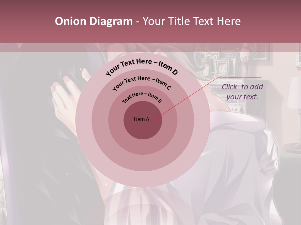 A Man And Woman Kissing In A Living Room PowerPoint Template