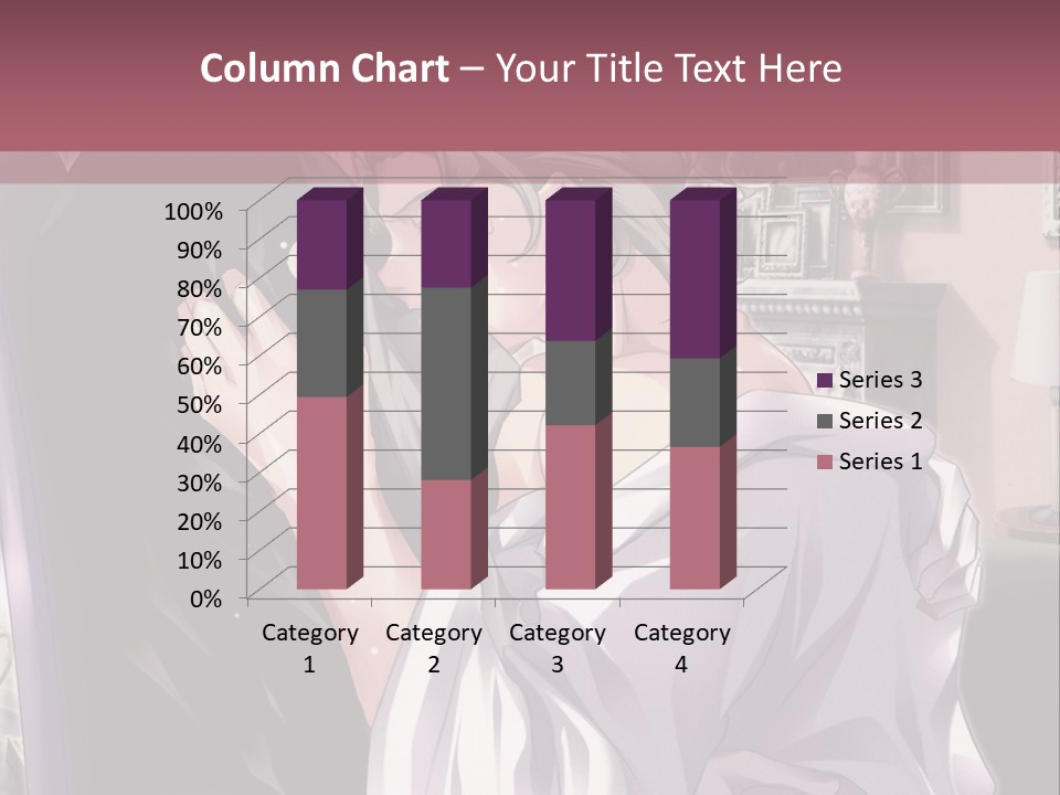 A Man And Woman Kissing In A Living Room PowerPoint Template