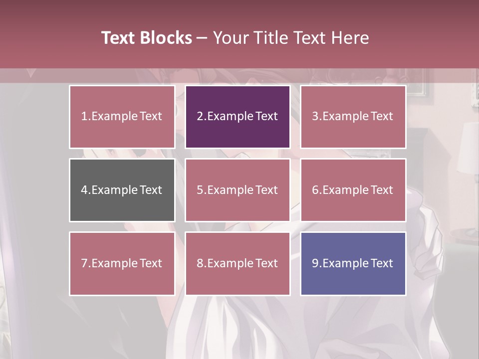 A Man And Woman Kissing In A Living Room PowerPoint Template