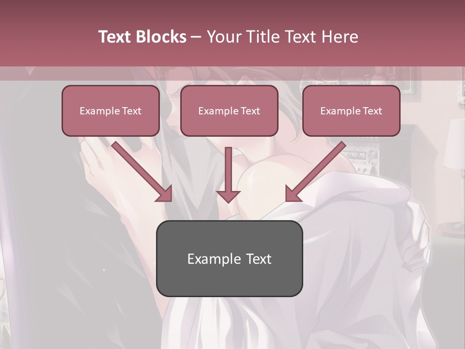 A Man And Woman Kissing In A Living Room PowerPoint Template