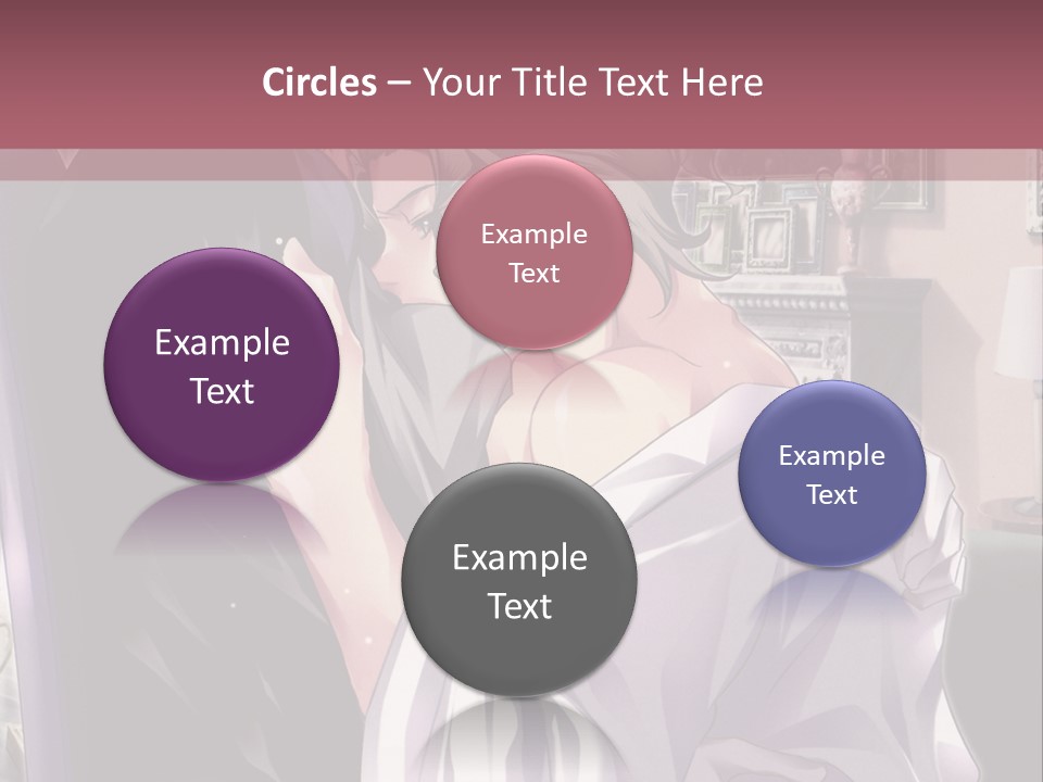 A Man And Woman Kissing In A Living Room PowerPoint Template