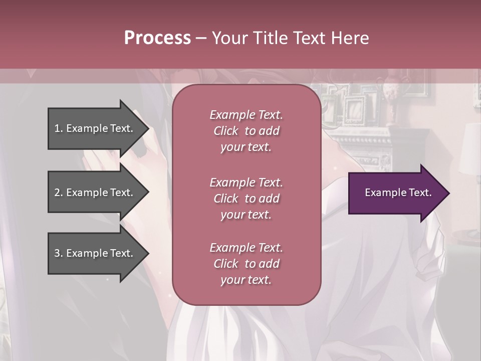 A Man And Woman Kissing In A Living Room PowerPoint Template
