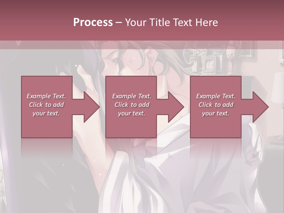 A Man And Woman Kissing In A Living Room PowerPoint Template