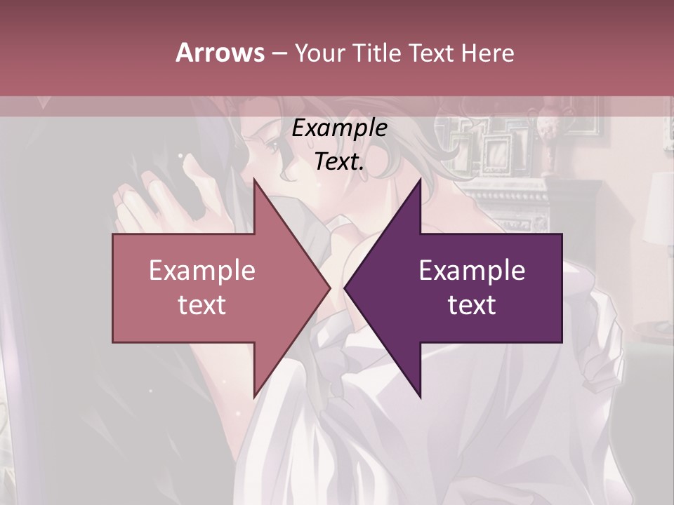 A Man And Woman Kissing In A Living Room PowerPoint Template