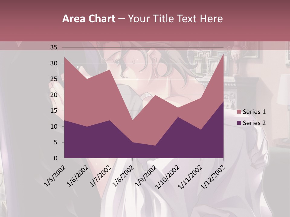 A Man And Woman Kissing In A Living Room PowerPoint Template