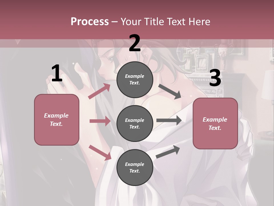 A Man And Woman Kissing In A Living Room PowerPoint Template