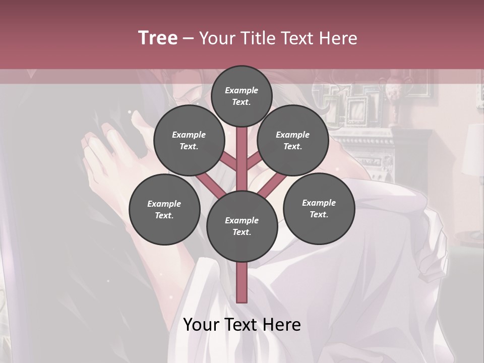 A Man And Woman Kissing In A Living Room PowerPoint Template