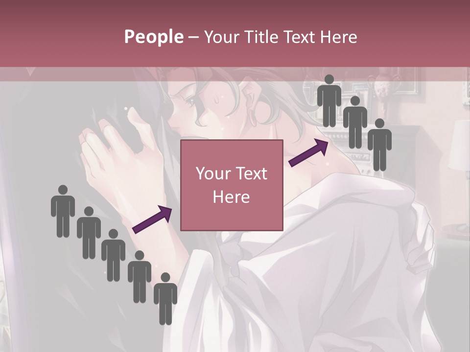 A Man And Woman Kissing In A Living Room PowerPoint Template