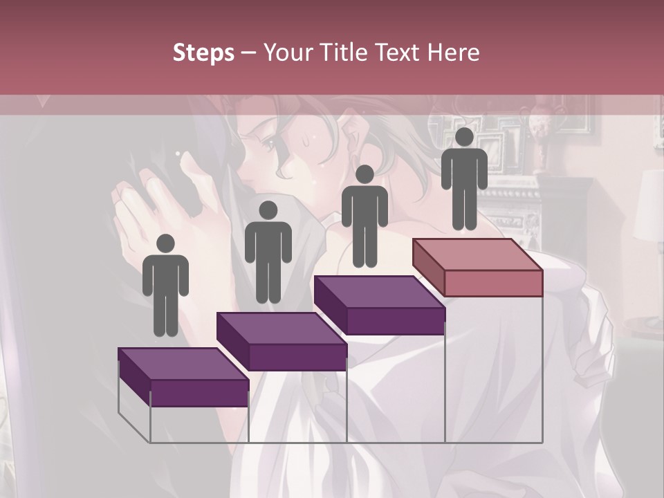 A Man And Woman Kissing In A Living Room PowerPoint Template