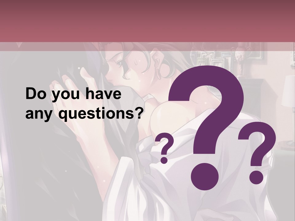 A Man And Woman Kissing In A Living Room PowerPoint Template