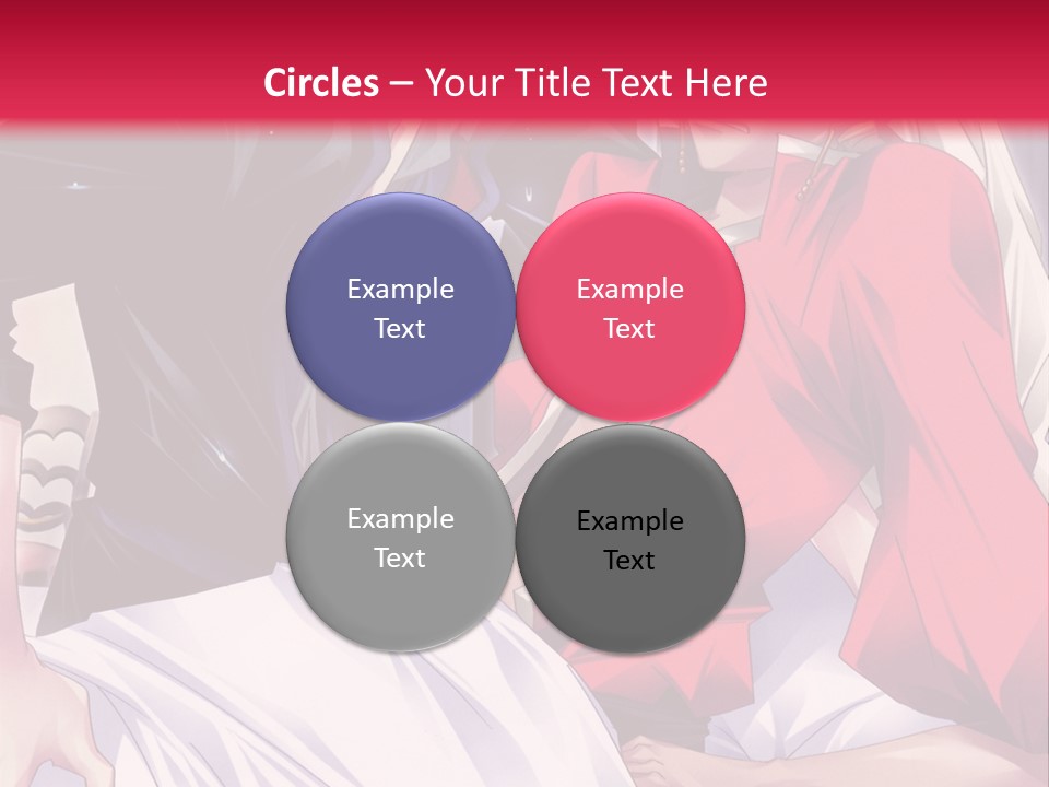 A Man And Woman In A Bed With A Red Background PowerPoint Template