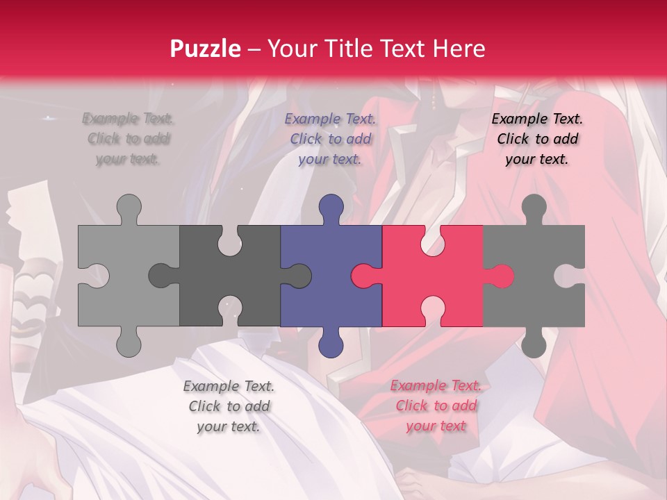 A Man And Woman In A Bed With A Red Background PowerPoint Template