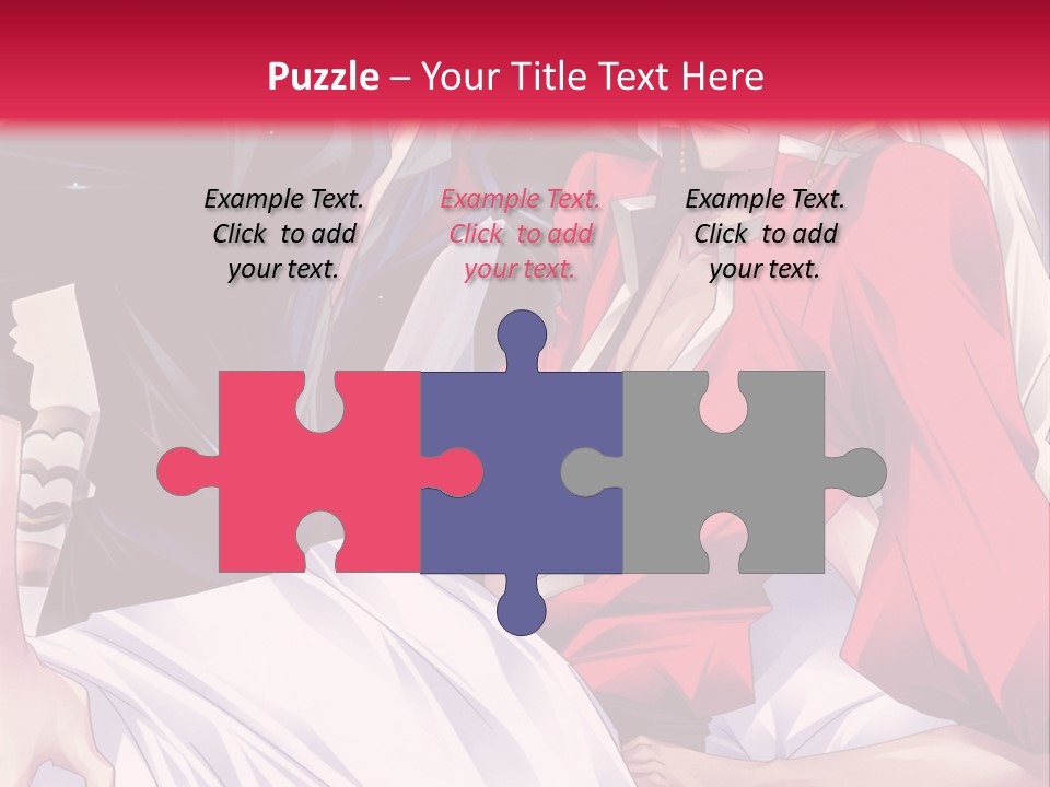 A Man And Woman In A Bed With A Red Background PowerPoint Template