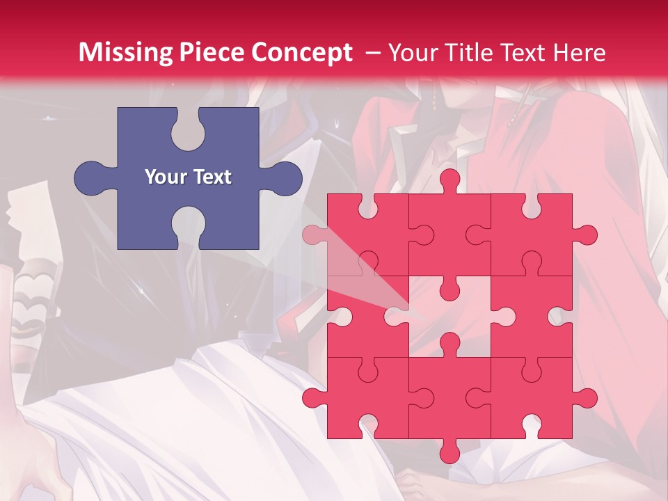 A Man And Woman In A Bed With A Red Background PowerPoint Template