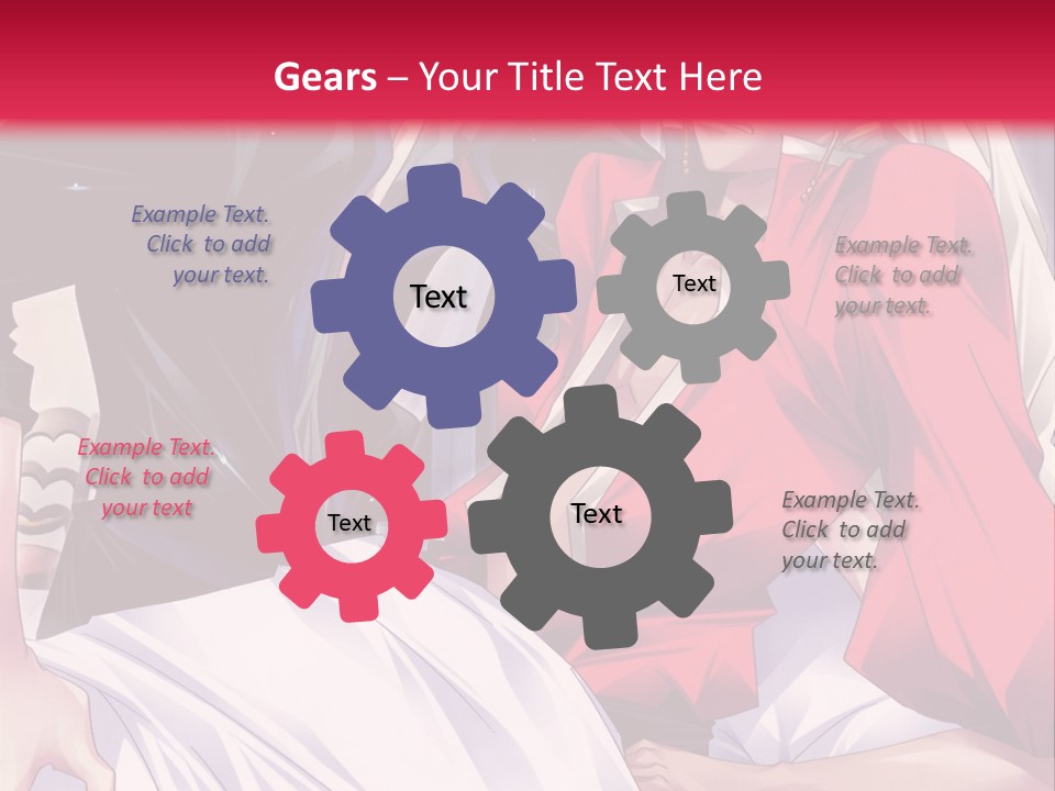 A Man And Woman In A Bed With A Red Background PowerPoint Template