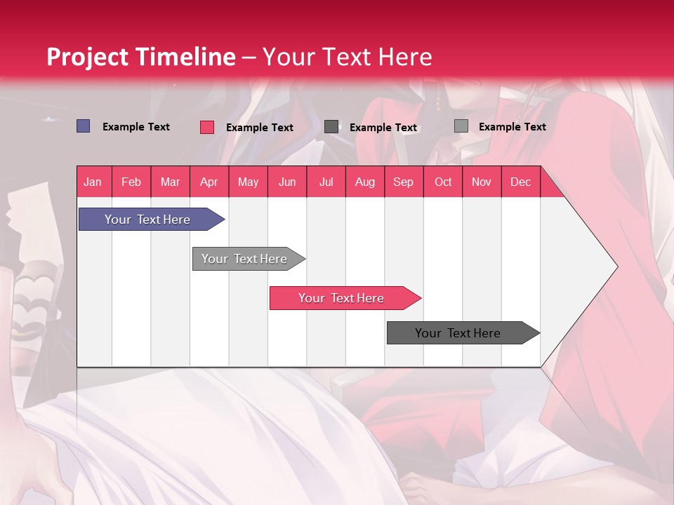 A Man And Woman In A Bed With A Red Background PowerPoint Template