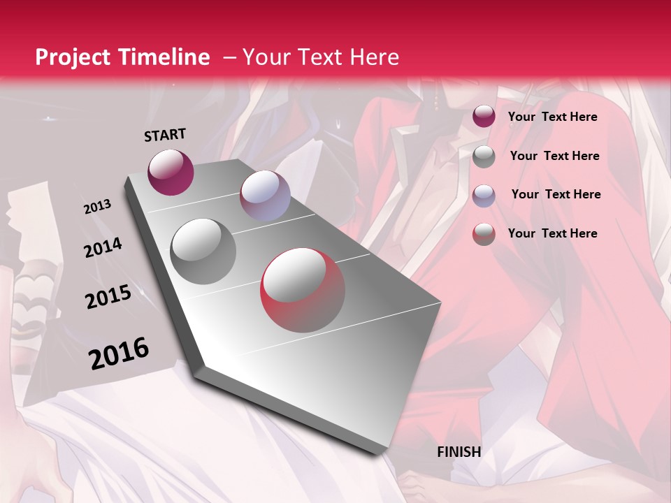 A Man And Woman In A Bed With A Red Background PowerPoint Template