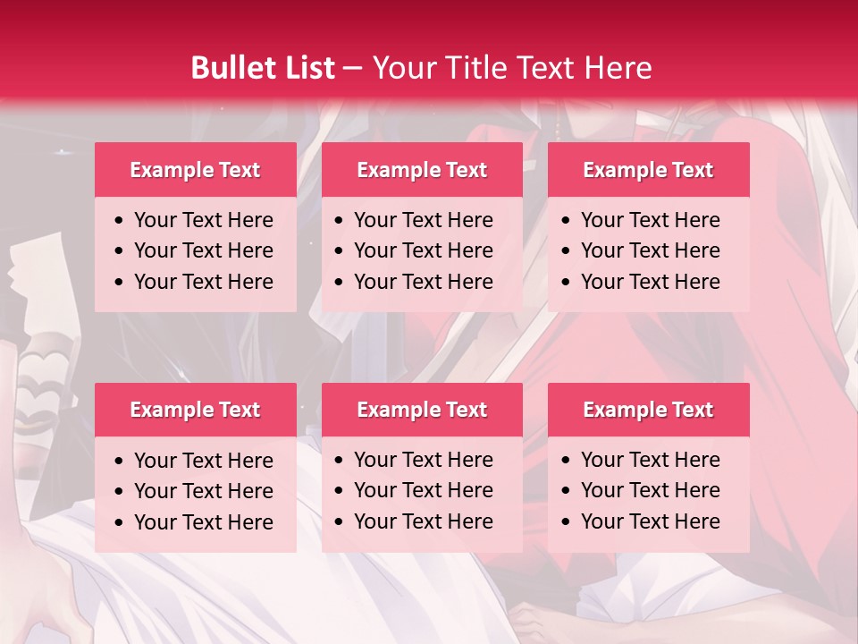 A Man And Woman In A Bed With A Red Background PowerPoint Template