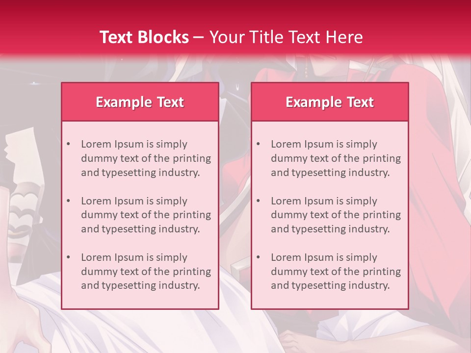 A Man And Woman In A Bed With A Red Background PowerPoint Template