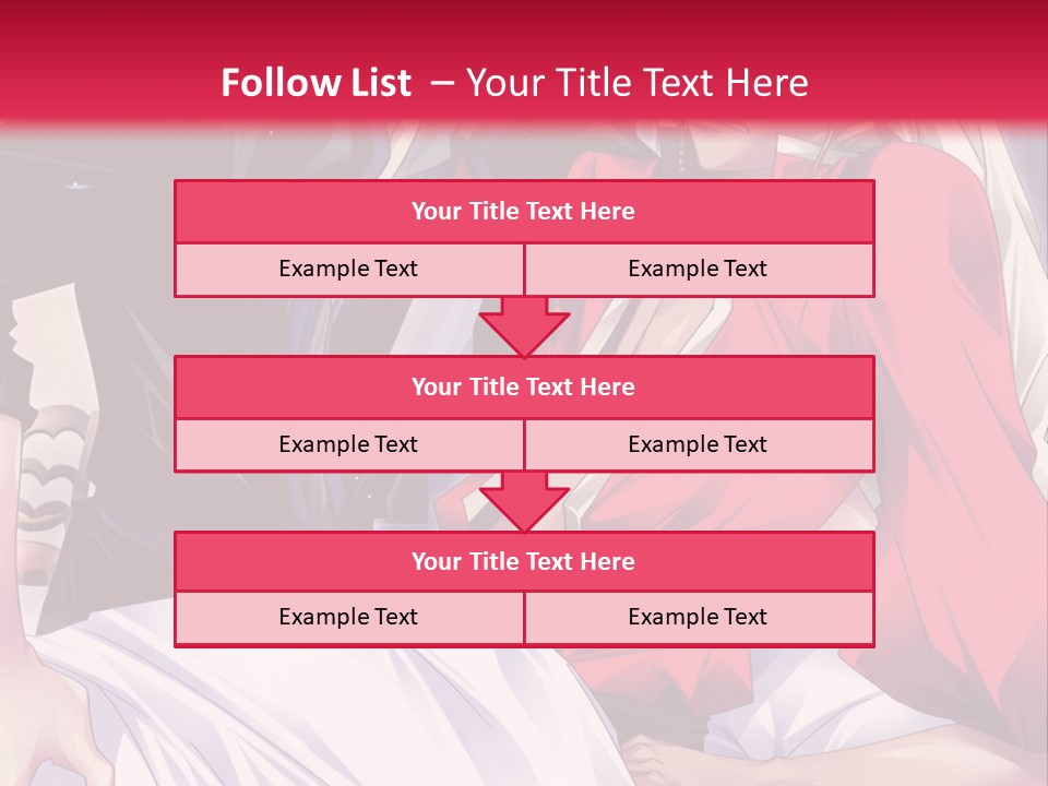 A Man And Woman In A Bed With A Red Background PowerPoint Template