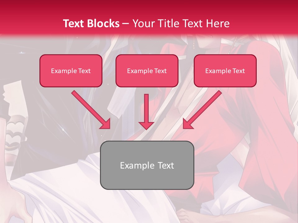 A Man And Woman In A Bed With A Red Background PowerPoint Template