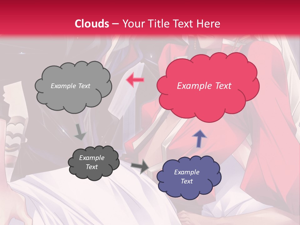 A Man And Woman In A Bed With A Red Background PowerPoint Template