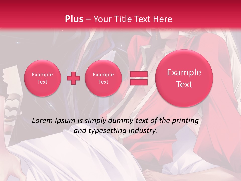 A Man And Woman In A Bed With A Red Background PowerPoint Template