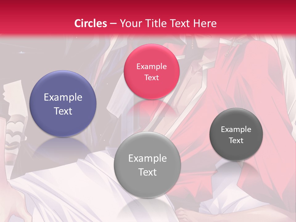 A Man And Woman In A Bed With A Red Background PowerPoint Template