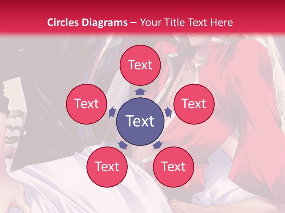 A Man And Woman In A Bed With A Red Background PowerPoint Template