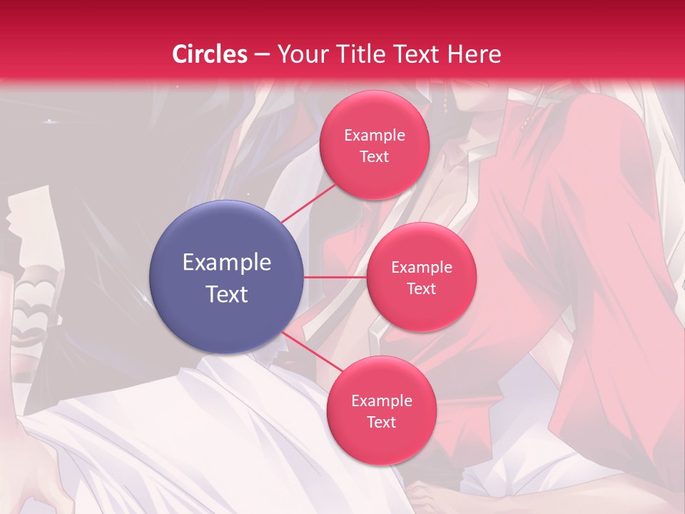 A Man And Woman In A Bed With A Red Background PowerPoint Template