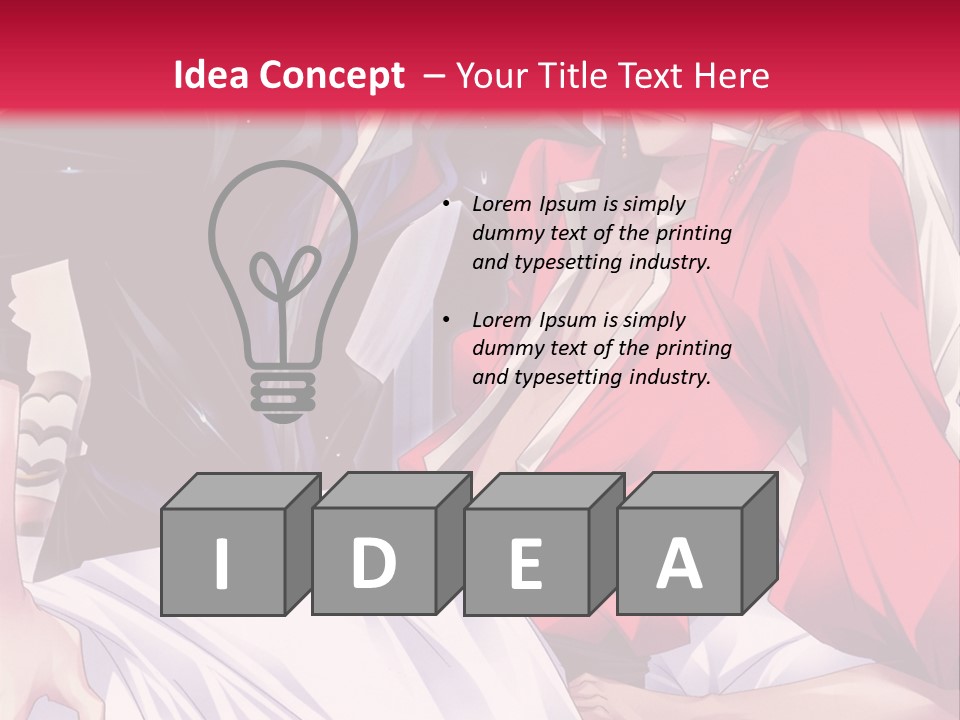 A Man And Woman In A Bed With A Red Background PowerPoint Template