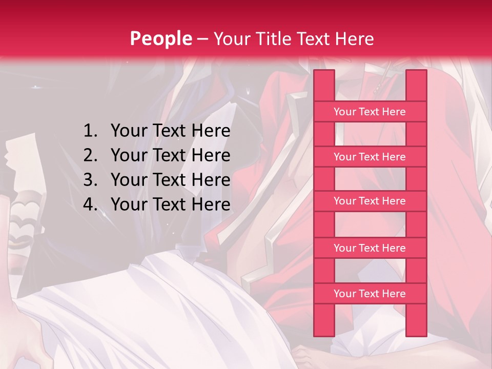 A Man And Woman In A Bed With A Red Background PowerPoint Template