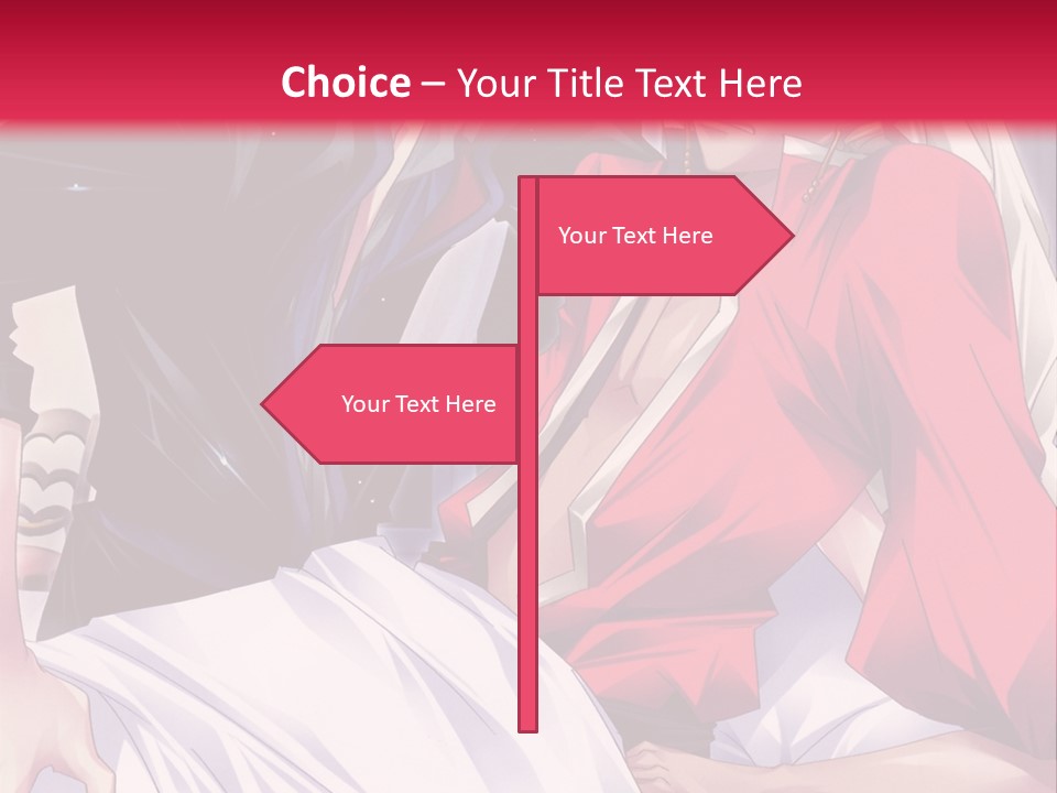 A Man And Woman In A Bed With A Red Background PowerPoint Template