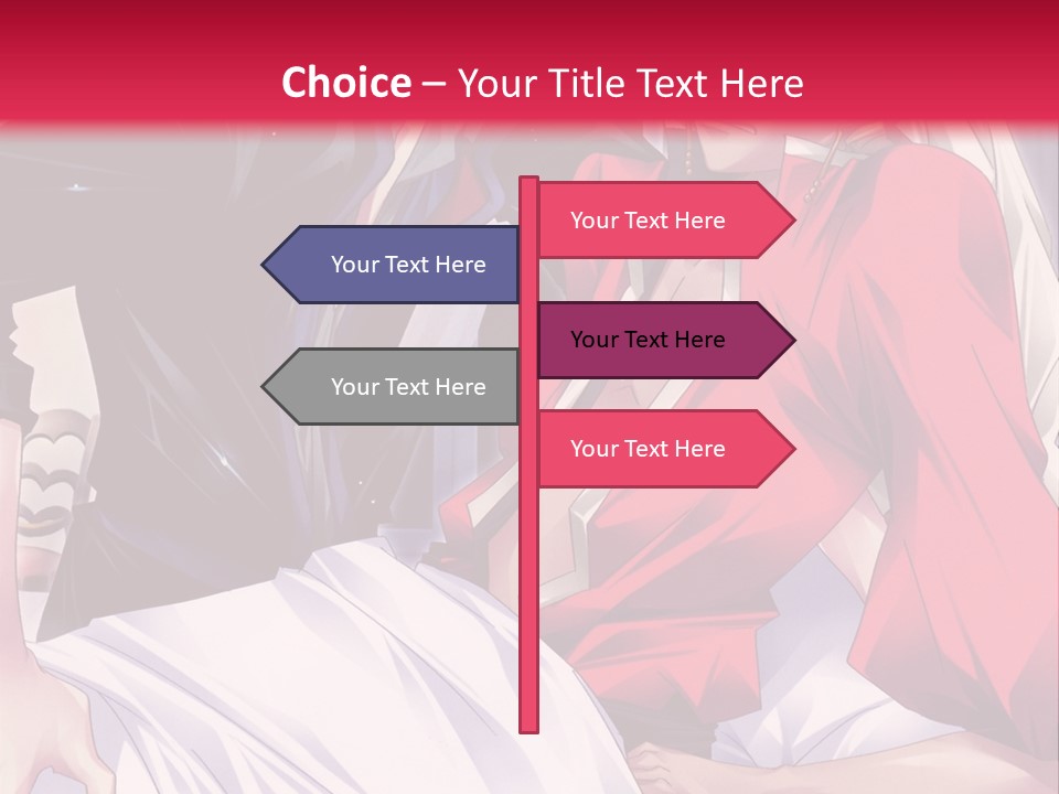 A Man And Woman In A Bed With A Red Background PowerPoint Template